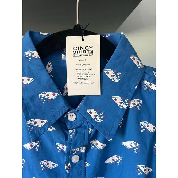 Cornhole shirt -Hawaiian style, game  Boards bags, NWT size Small - Picture 4 of 6